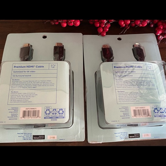 12’ 4K HDMI CABLES - Picture 2 of 6